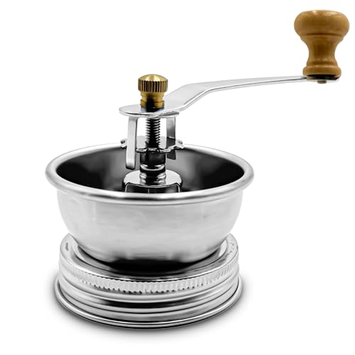 Stainless Steel Coffee Grinder Lid Attachment for Regular Mouth Mason Jars (Regular)