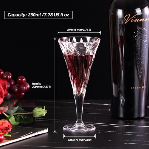 Crystal Red Wine Glasses Set of 2 (2 Count)