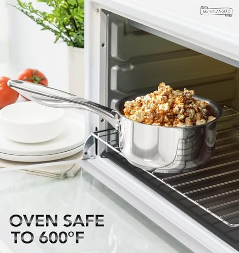 Triply Stainless Steel Saucepan Set with Lids 6pcs