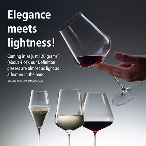 Definition Crystal Universal Wine Glasses for Red and White Wines (2 Count)