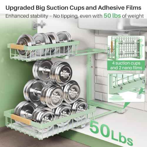 Under Sink Organizer (Green / 2 Pack)