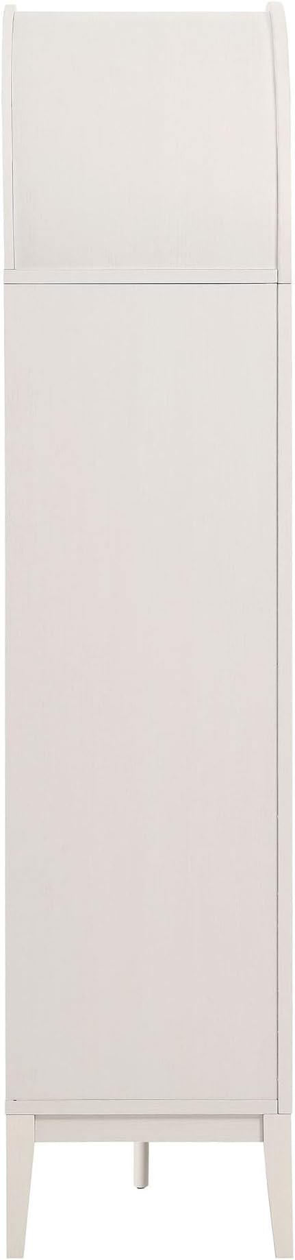 Modway Nolan Tall Arched Storage Display Cabinet in Ivory - 74 Inch Arch Bookshelf with Open and Closed Shelving - Modern Accent Cabinet for Living Room, Dining Room