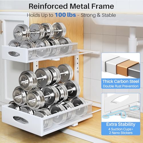 Under Sink Organizer (White / 1-Pack)