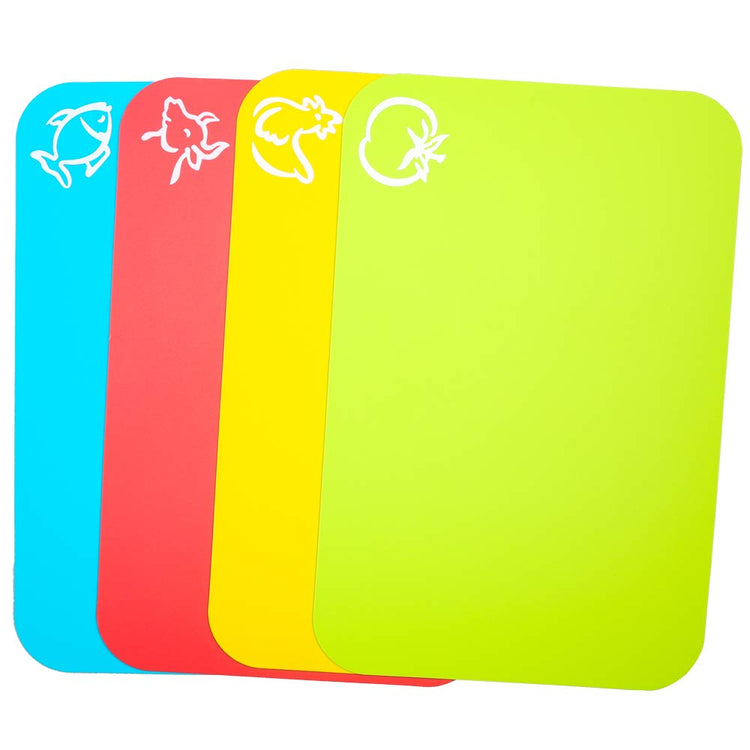 Small Flexible Plastic Cutting Board Mats (4 Count)