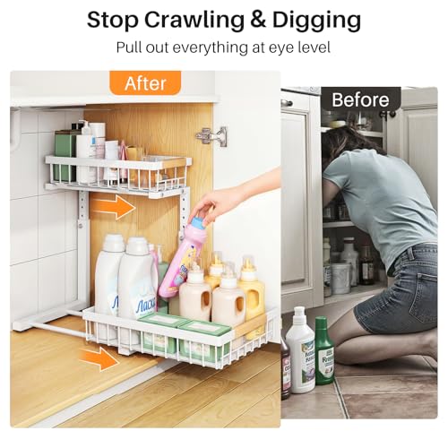Under Sink Organizer (Large-2-Pack / White)