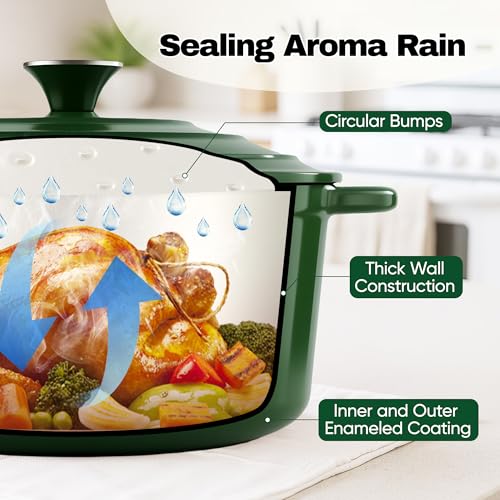4.5 Quart Dutch Oven Pot with Lid (4.5 QT / Green)