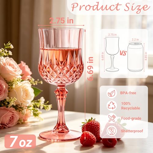 48Pack Plastic Wine Glasses (48 Count)