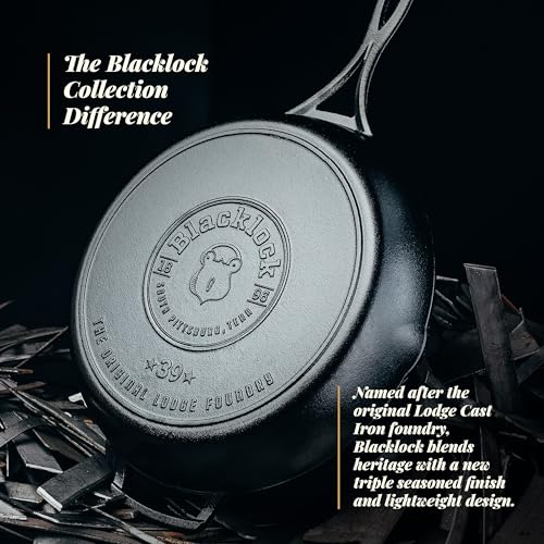 Blacklock 12 Inch Lightweight Cast Iron Skillet (12" (Pack of 1))