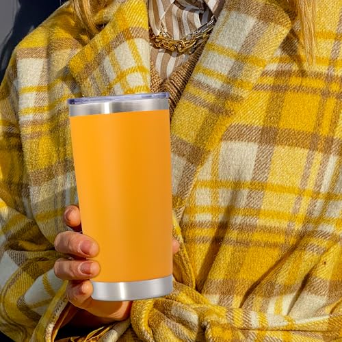 20 oz Tumbler Insulated Tumblers Stainless Steel Coffee Mug (Orange)