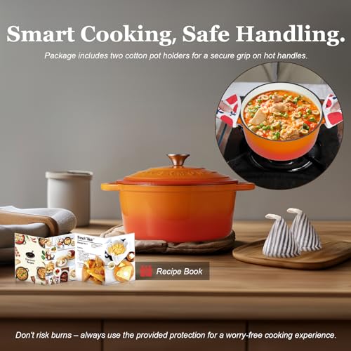 Enameled Cast Iron Dutch Oven (4.5 Quart / Pumpkin)