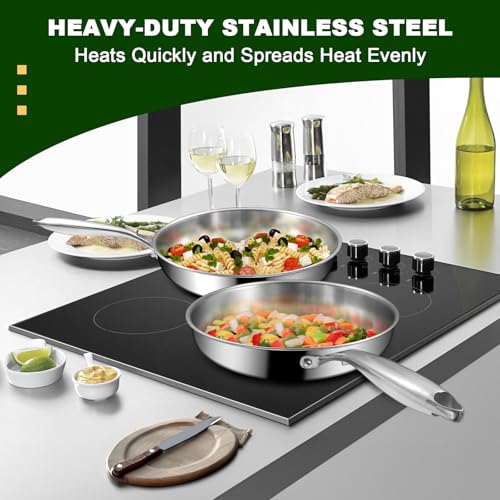 12 Inch Tri Ply Stainless Steel Frying Pan