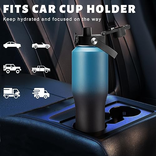 32 oz Water Bottle with Straw & Spout Lid (Indigo Crush / 32 Ounces)