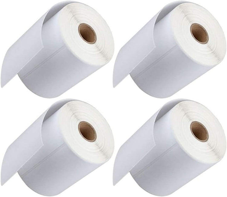 FungLam 4 Rolls 4x6 Direct Thermal Shipping Labels, 250 Labels Per Roll, 1" Core, Perforated, White Mailing Postage Shipping Label Compatible with Zebra 2844 ZP-450 ZP-500 ZP-505
