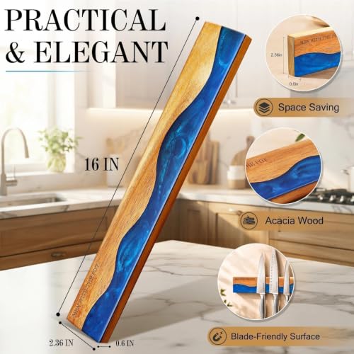 16" Magnetic Knife Holder for Wall (Blue)