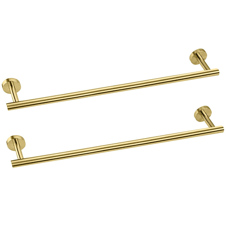 2 Pieces Brushed Gold Bathroom Towel Bar