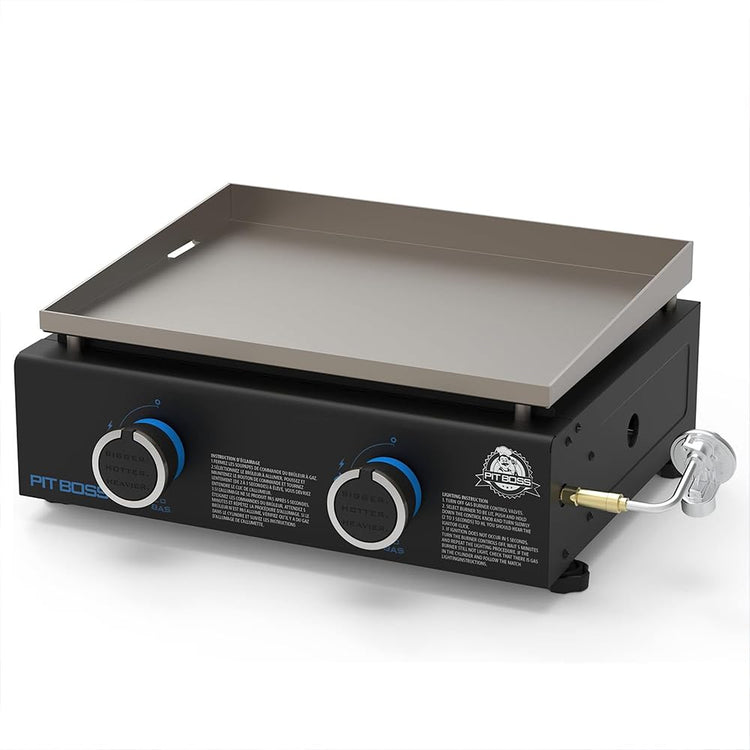 2 Burner Propane Gas Portable Tabletop Griddle Grill with Soft Cover