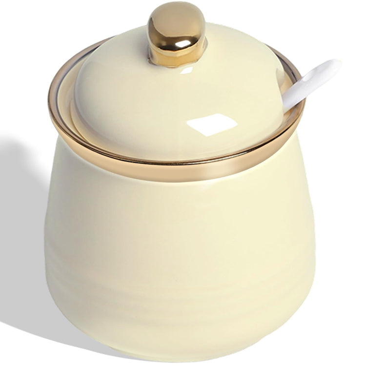 12oz Ceramic Sugar Bowl with Lid and Spoon