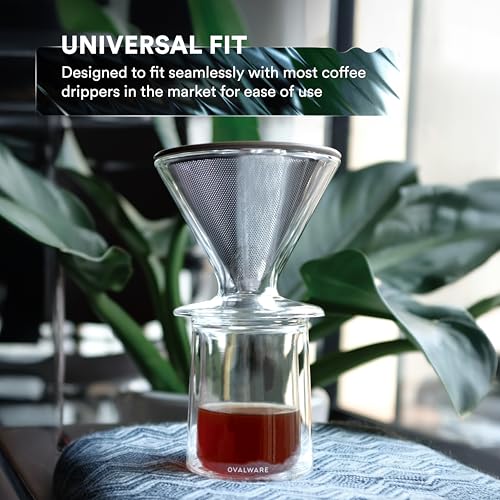 Double Wall Single Lip Insulated Glass Cup (12 Fluid Ounces (Set of 4))