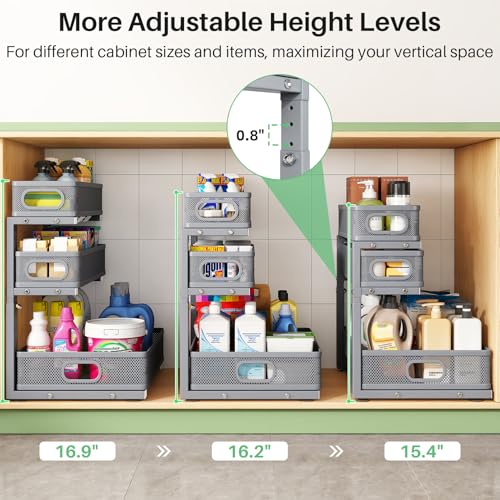 Under Sink Organizer (Gray / 1 Pack)