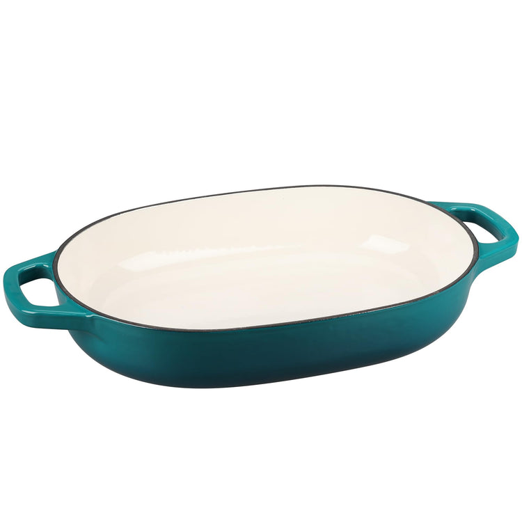 Enameled Cast Iron Oval Dutch Oven Pot with Lid