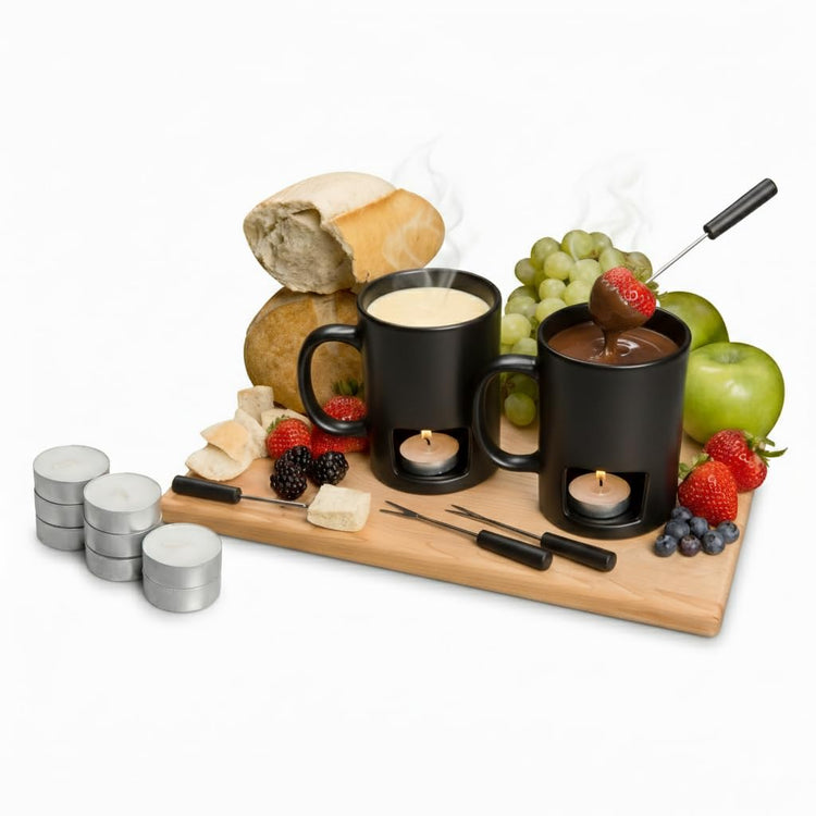 2 Pack Fondue Cheese & Chocolate Mugs (2 Count)