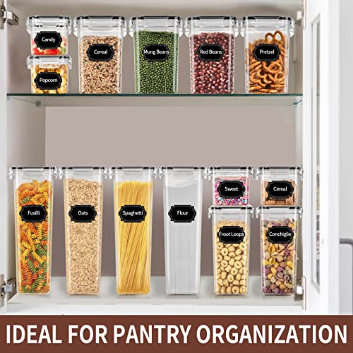 Airtight Food Storage Containers Set with Lids (Black)