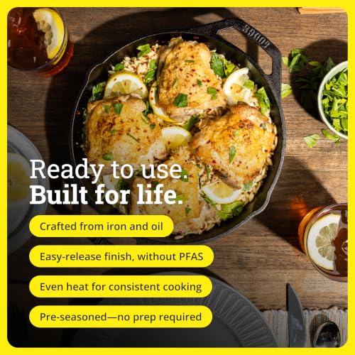 Pre Seasoned Cast Iron Dual Handle Pan (12 Inch)
