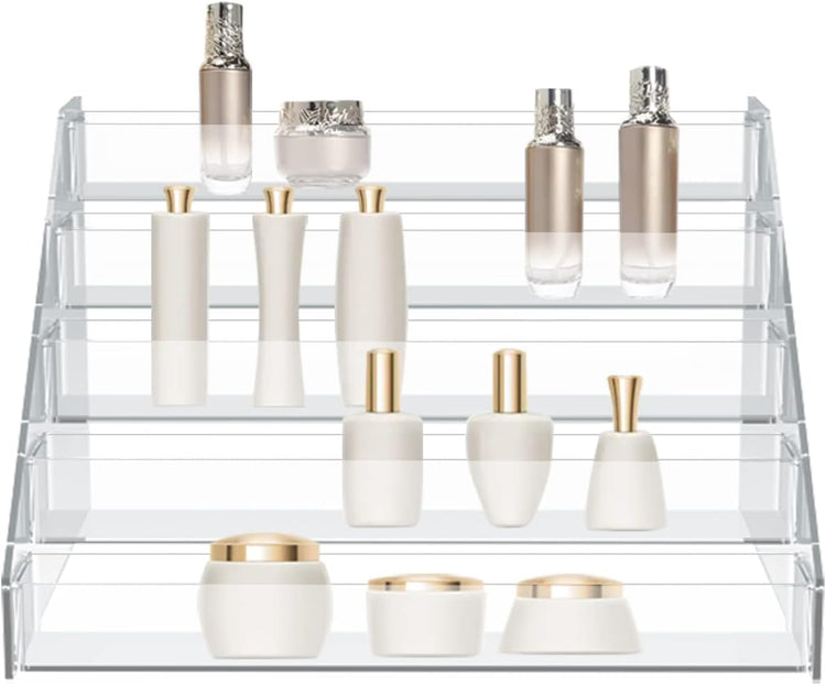 WUIVIUT Spice Rack Organizer For Cabinet, 1 4/5 in/Tier Acrylic Tiered Spice Shelf Can Storage Organizer for Kitchen Pantry Countertop