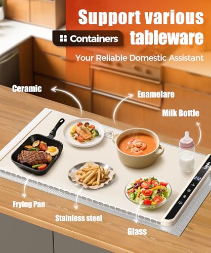 Warming Mat for Food (Off White / 26x15 Inch)
