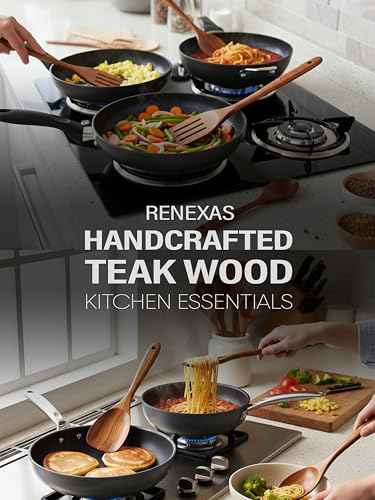 Teak Wooden Kitchen Utensils Set for Cooking