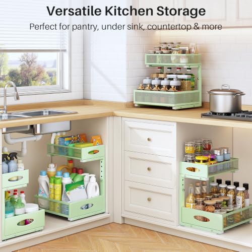 Under Sink Organizer (Green / 2-Pack)