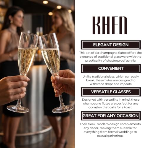 European Style Unbreakable Tritan Acrylic Champagne Flutes Glasses