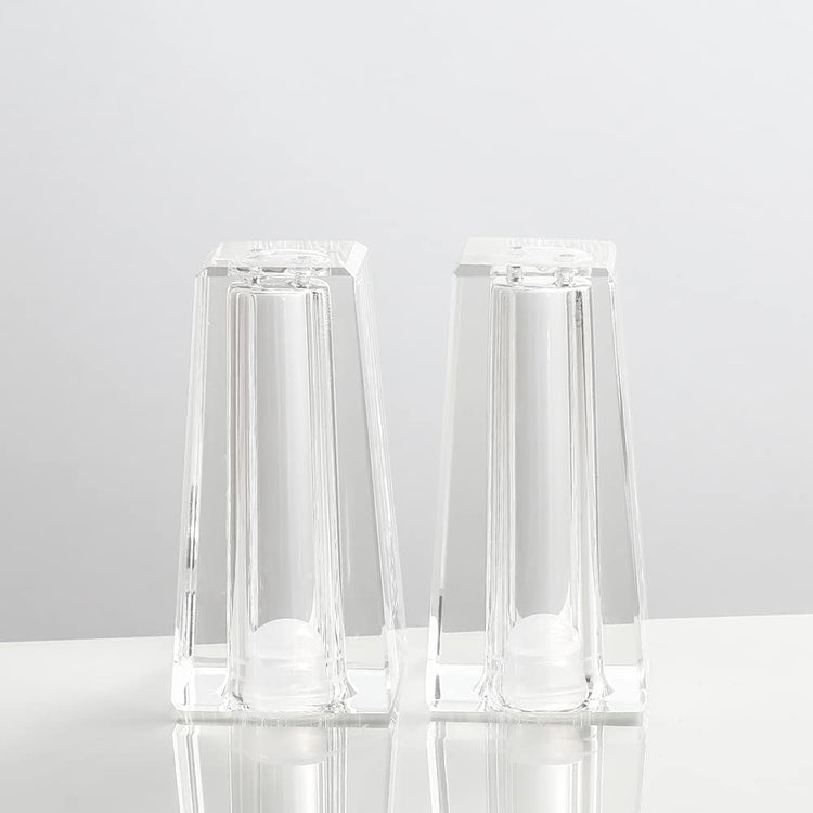 Salt and Pepper Shaker Set Spice Dispenser Refillable Design Cut Crystal Seasoning Shaker Kitchen Decor for Cooking Table, RV, Dinner Party, Camping BBQ (Set Of 2)
