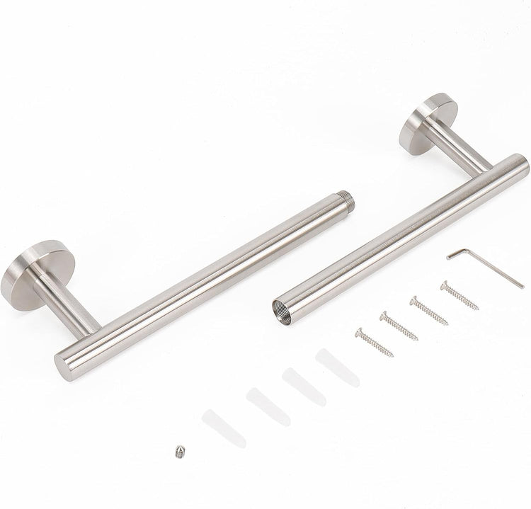 NearMoon Bathroom Towel Bar, Bath Accessories Thicken Stainless Steel Shower Towel Rack for Bathroom, Towel Holder Wall Mounted (1 Pack, Brushed Nickel, 18 Inch)