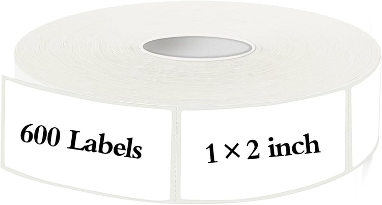 600 Blank Removable Freezer Labels Water Oil Resistant with Perforation Line for Food Containers Jars Pantry Organization (Ink Quick-Dry,1” x 2”)