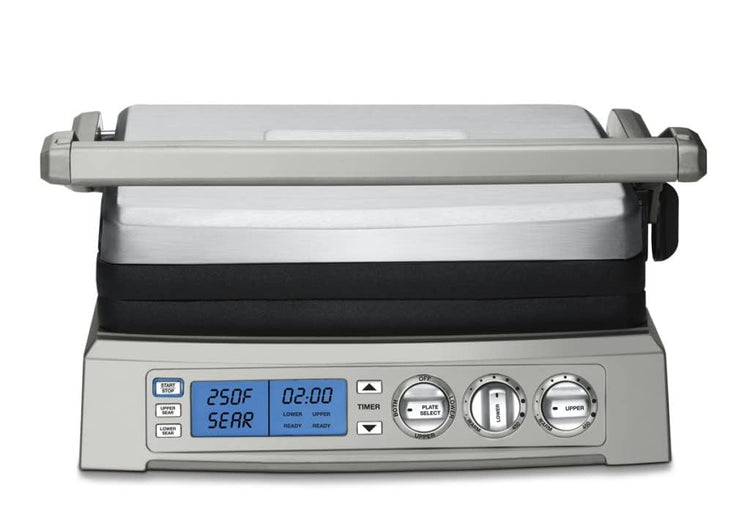 6-in-1 Elite Griddler, Electric Grill, Griddle & Top Melt, 500°F Temperature Sear Function, LCD Screen, Dishwasher-Safe Cooking Plates, GR-300WSP1, Stainless Steel