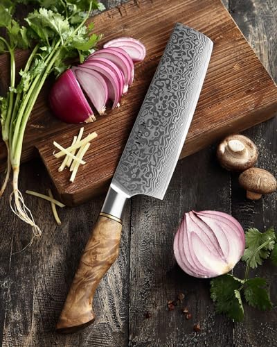 7 inch Nakiri Knife Japanese High Carbon Steel