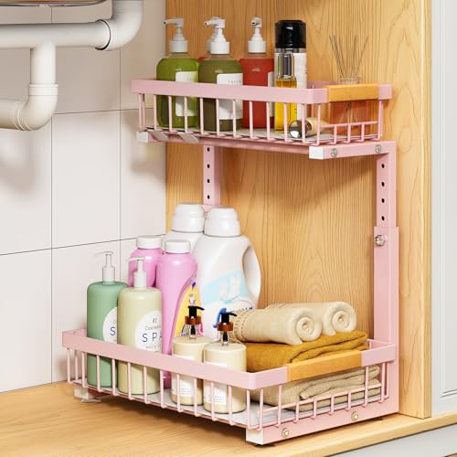 Under Sink Organizer (Large-1-Pack / Pink)