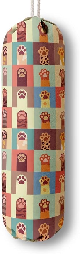 Cat Pattern Grocery Bags Holder Organizer For Shopping Bags,Wall Mount Plastic Bags Storage Container Dispensers, Pet Lovers Home Kitchen Gifts For Women, Family, Friends, Cat Dad, Cat Mom