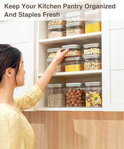 Pop Food Storage Containers Set Airtight Food Storage Containers with Pop Lids (blue, 2x2.8Qt)