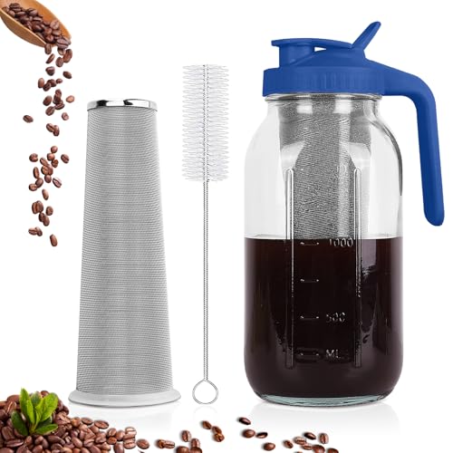 Cold Brew Coffee Maker (Blue / 64 Ounces)