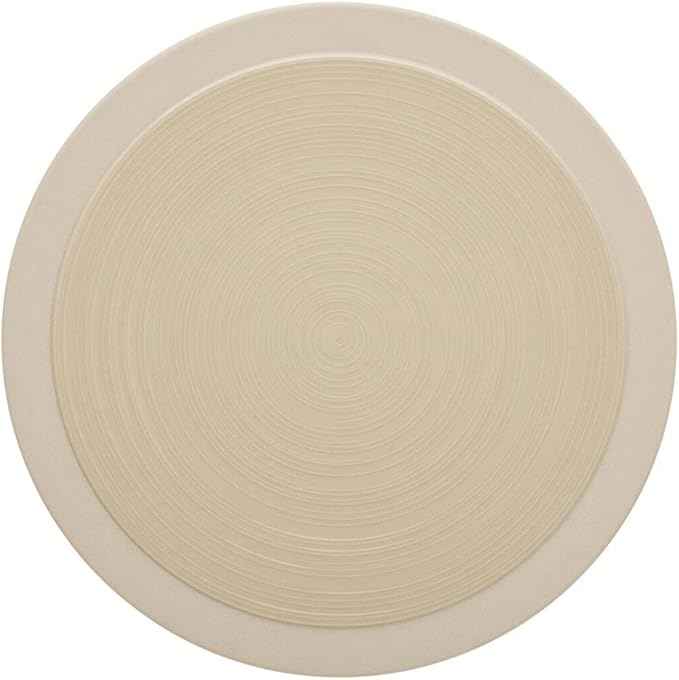 DEGRENNE Bahia French Salad Plate Set - Luxury Stoneware Dish Set for 4, Modern Ceramic Dishware for Kitchen, Made in France, Microwave Safe, Dishwasher Safe, 9” - Dune