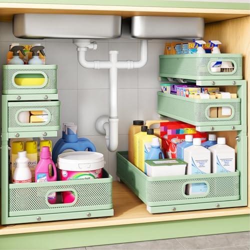 Under Sink Organizer (Green / 2 Pack)