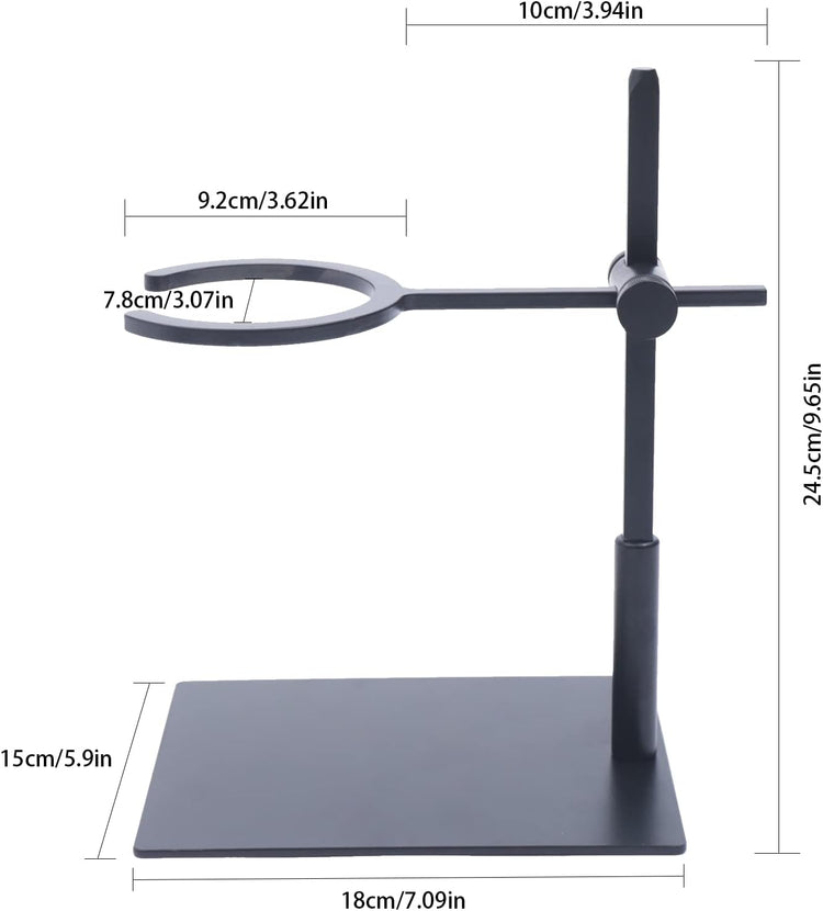 Pour Over Stand Coffee Station, Black Aluminum Pour Over Coffee Dripper Adjustable Coffee Filter Stand Holder for Coffee Connoisseurs, Coffee Lovers for Best Coffee Experience
