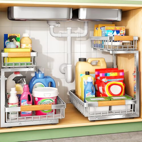 Under Sink Organizer (Silver / 2 Pack)
