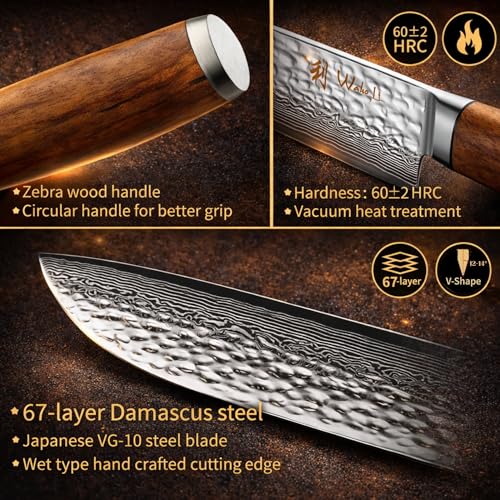 Damascus Knife Block Set