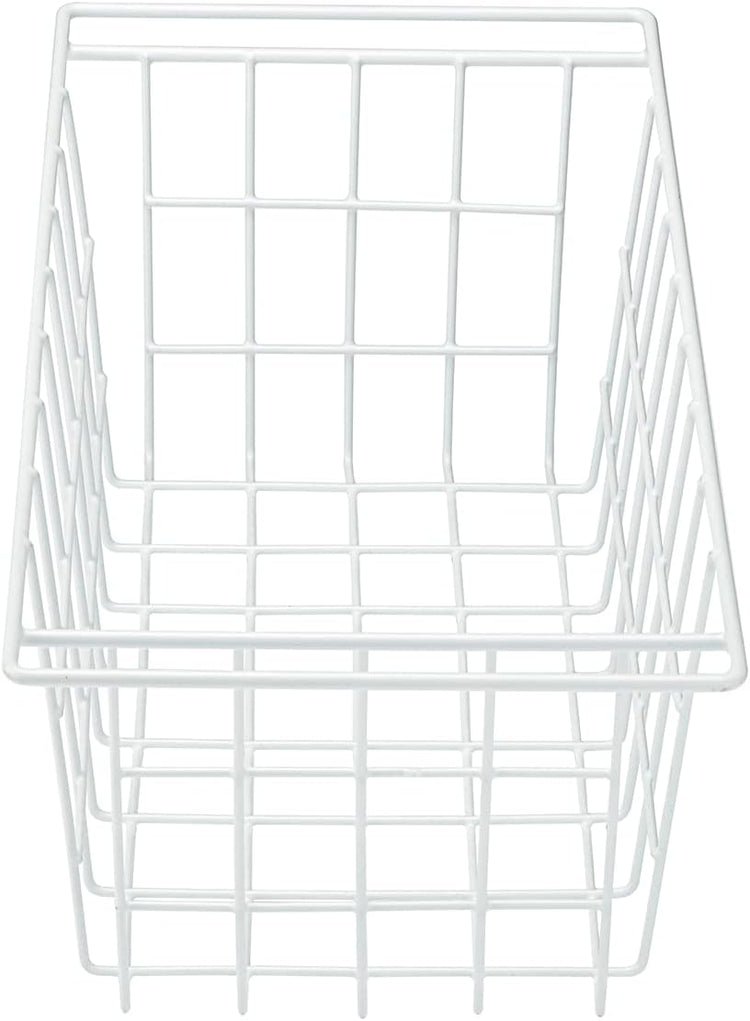 Orgneas Chest Freezer Baskets, 16.5" Freezer Organizer Bins Deep Freezer Storage Bins Metal Wire Baskets with Hanging Handles 4Pcs