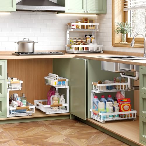 Under Sink Organizer (White / 2 Pack)