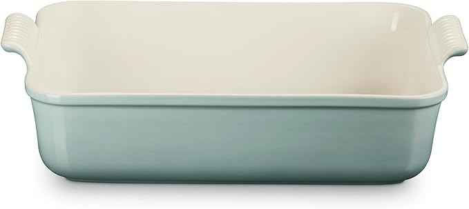 Le Creuset Stoneware Heritage Deep Rectangular Lasagna Dish, 6.75 qt., Sea Salt