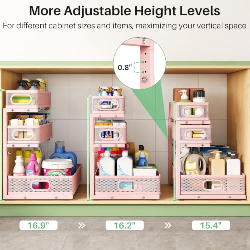 Under Sink Organizer (Pink / 1 Pack)
